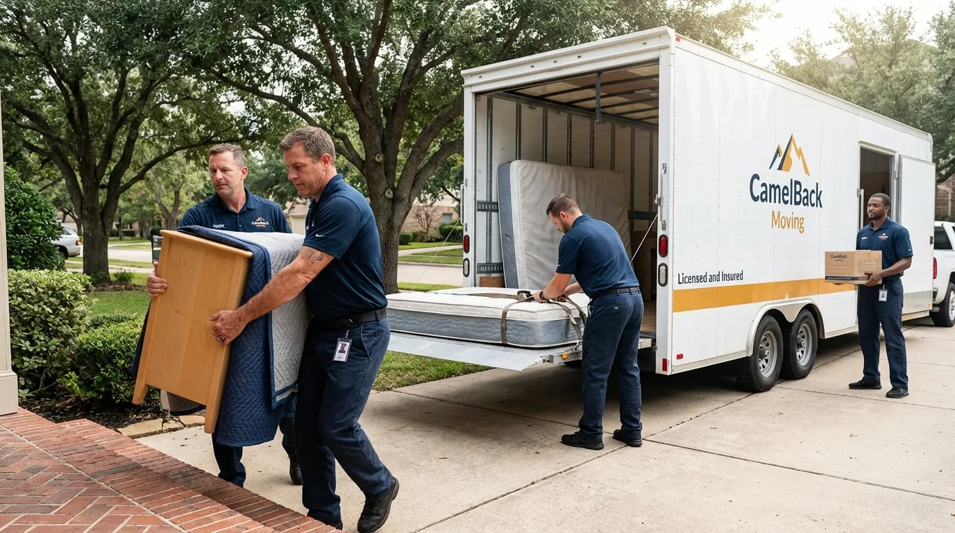 Crew loading residential truck for cross-state move from Carrollton, KY