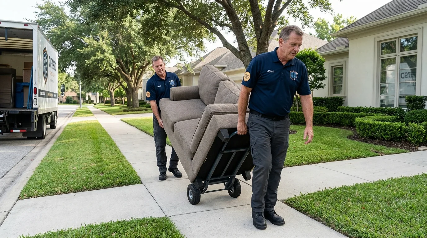 Local residential moving crew loading furniture in Carrollton, KY